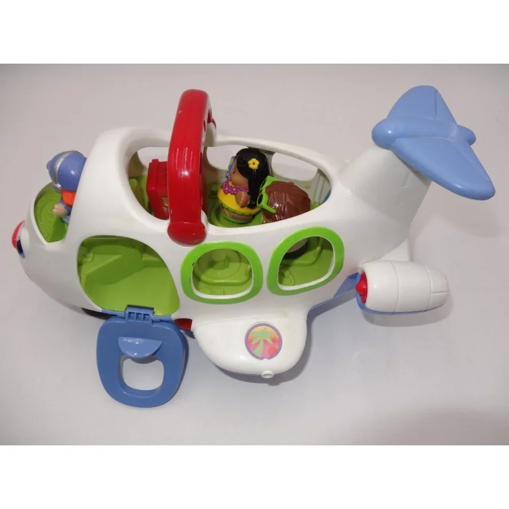 Fisher Price Little People Airplane Lights & Sound 2005 Suitcase 3 Little People